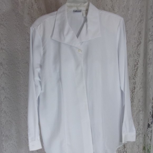 Anna Bright White Portrait Collar L/S Top Blouse NWOT Size XL - Picture 1 of 5